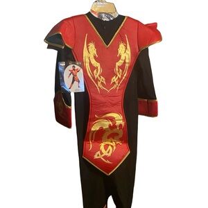 Dragon Ninja Warrior Kids Costume - Red and Gold
